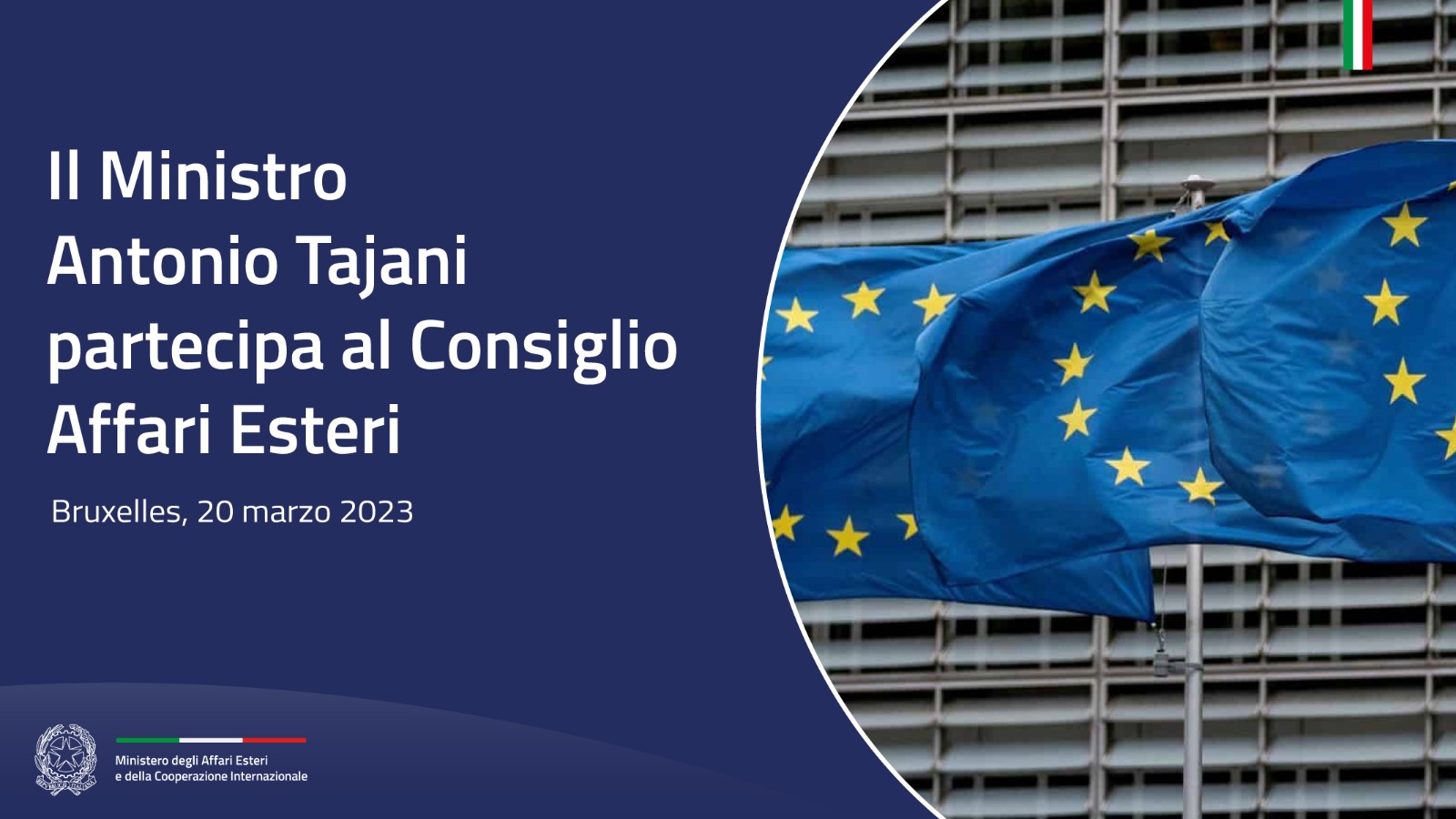 Il ministro Tajani a Bruxelles per la candidatura di Roma a Expo 2030