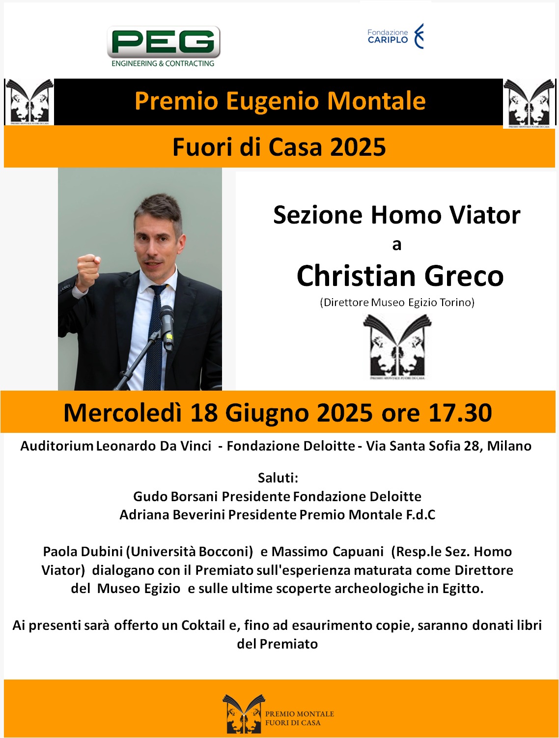Premio Eugenio Montale Fuori di Casa 2025