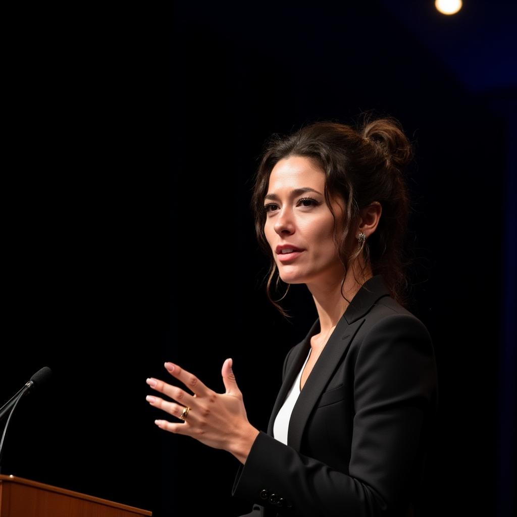 Noemi tenuta in conferenza