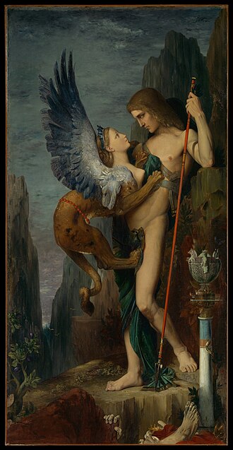 Edipo e la Sfinge. Gustave Moreau 1864