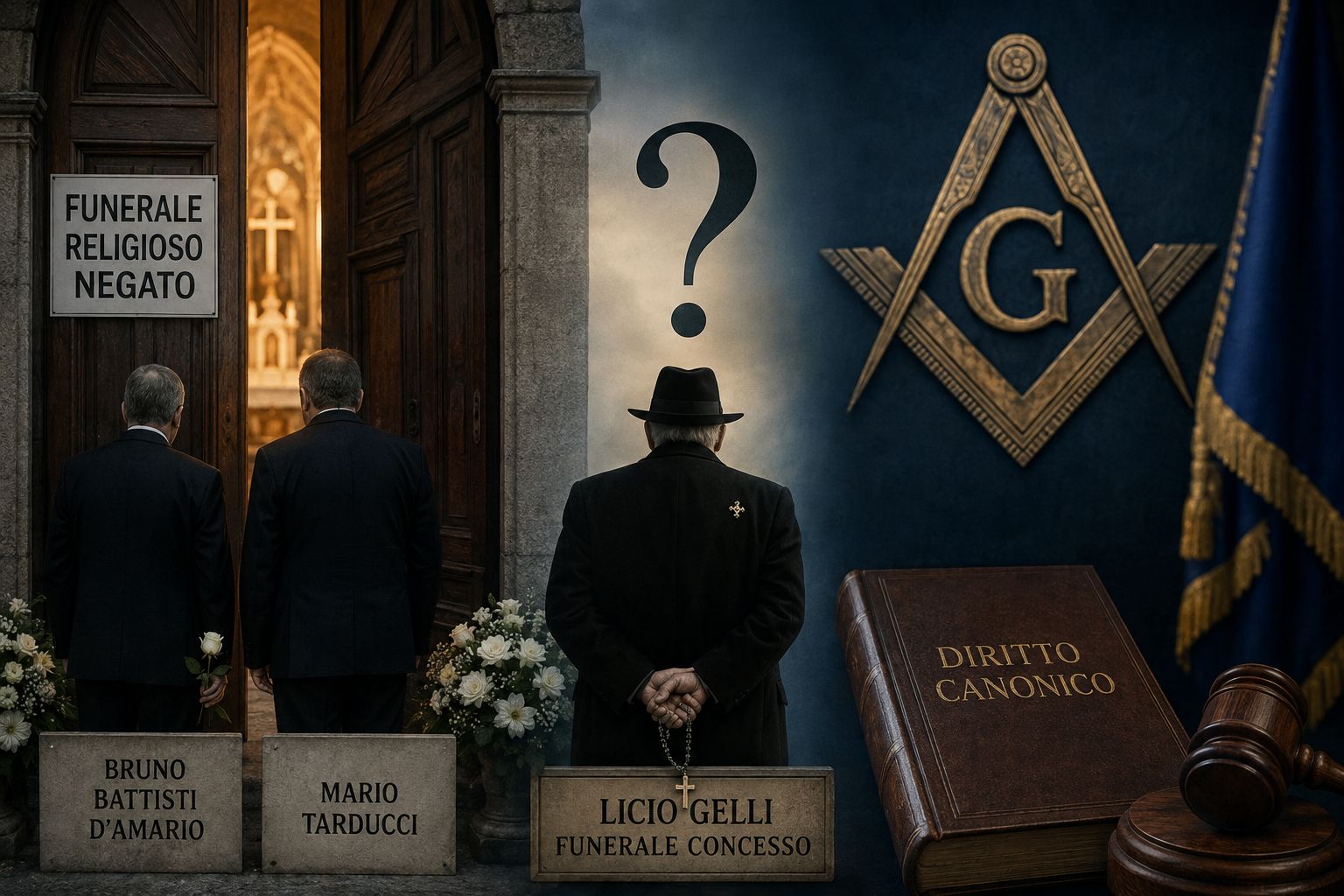 Chiesa cattolica e Massoneria, funerali negati ai massoni e caso Licio Gelli