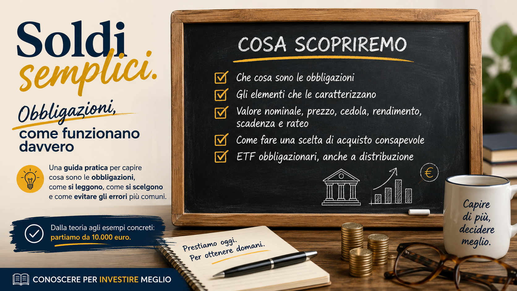 Obbligazioni spiegate in modo semplice nella rubrica Soldi semplici