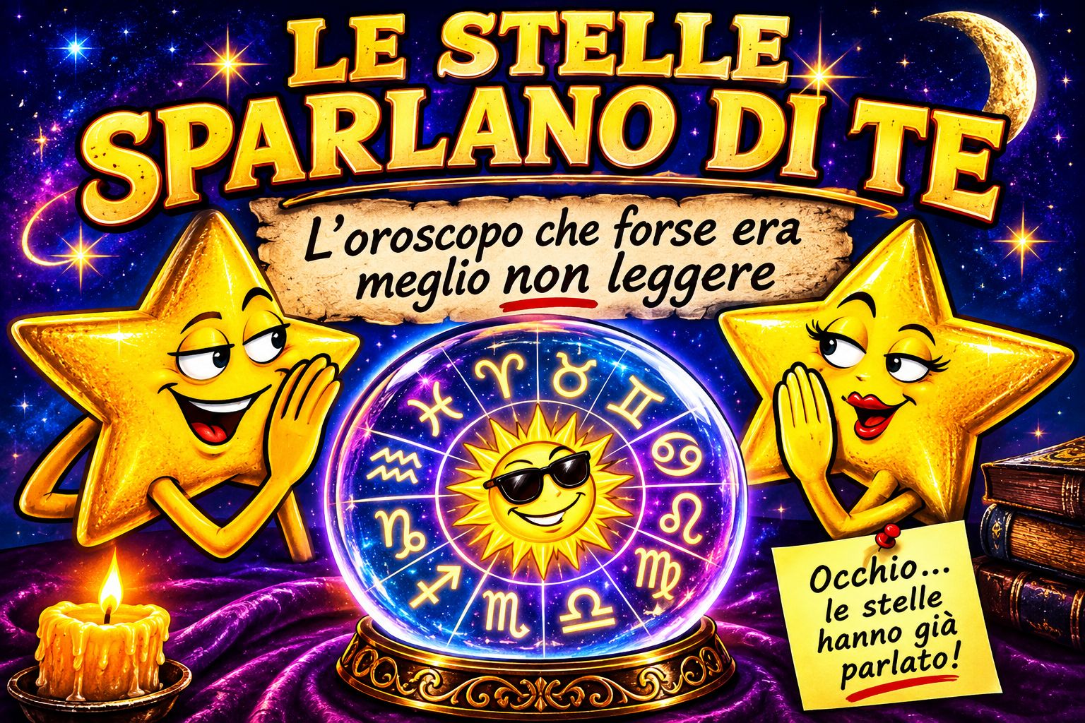 Le stelle sparlano di te, oroscopo ironico di National Daily Press